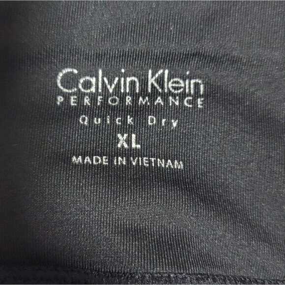 Calvin Klein Performance quick dry yoga pants capri size  XL Black gray legging - Picture 3 of 9